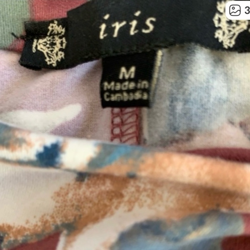 Iris Artistic Blend Fabric Dress Sz M - Picture 4 of 4